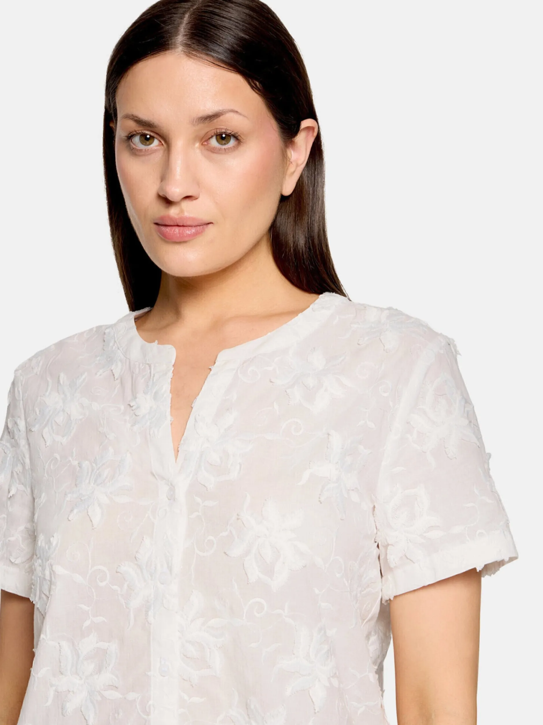 Betty & Co Damen Hemdbluse in weiß