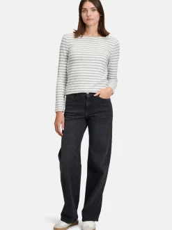 Betty & Co Damen Ringelshirt in weiß