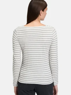 Betty & Co Damen Ringelshirt in weiß