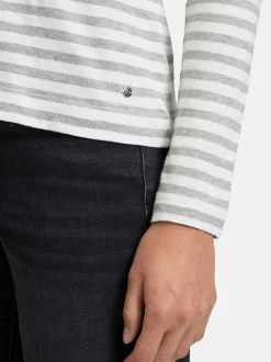 Betty & Co Damen Ringelshirt in weiß