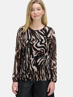 Betty & Co Damen Schlupfbluse in mehrfarbig schwarz