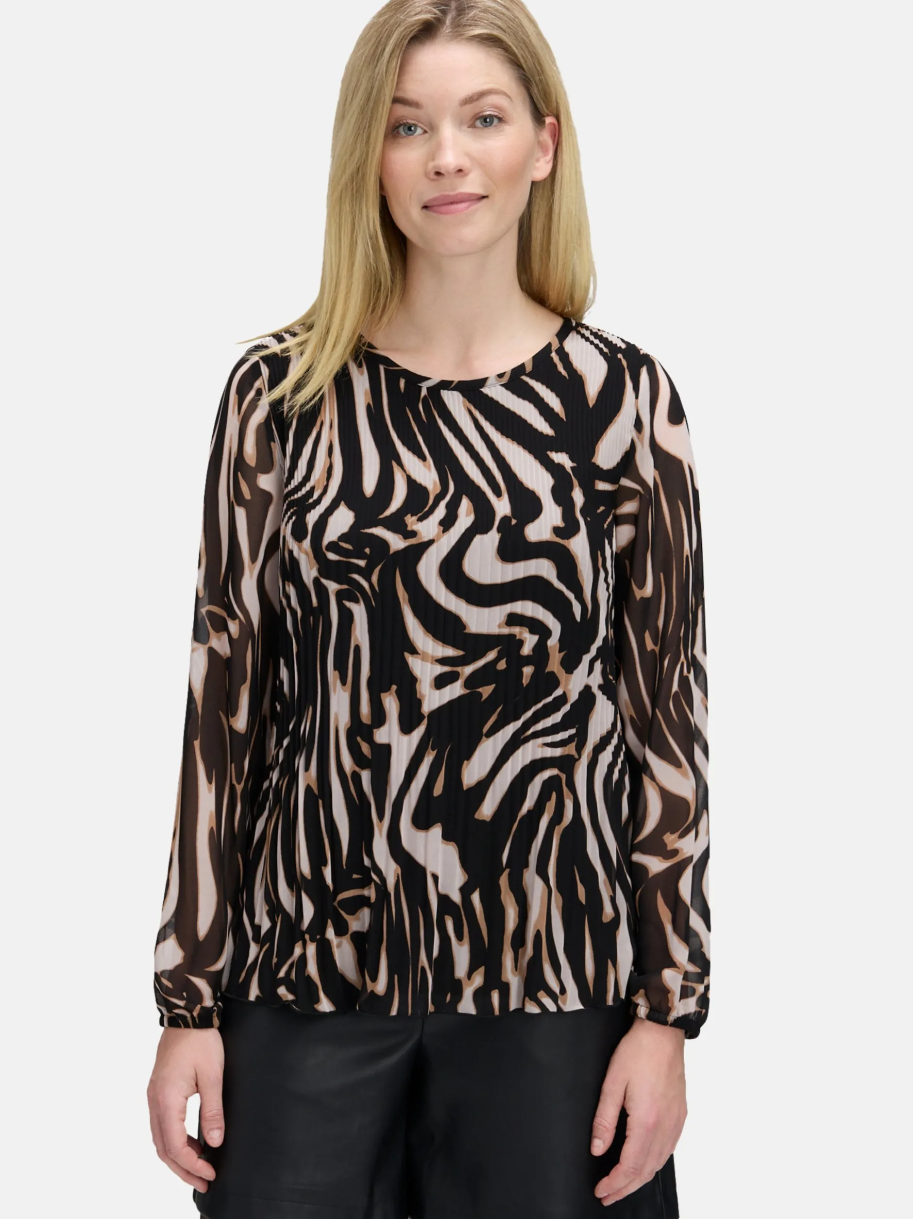 Betty & Co Damen Schlupfbluse in mehrfarbig schwarz