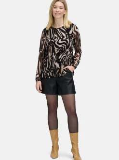 Betty & Co Damen Schlupfbluse in mehrfarbig schwarz
