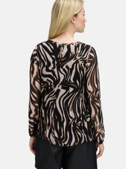 Betty & Co Damen Schlupfbluse in mehrfarbig schwarz