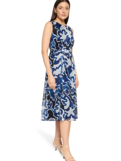 Betty & Co Damen Sommerkleid in indigo weiß