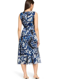 Betty & Co Damen Sommerkleid in indigo weiß