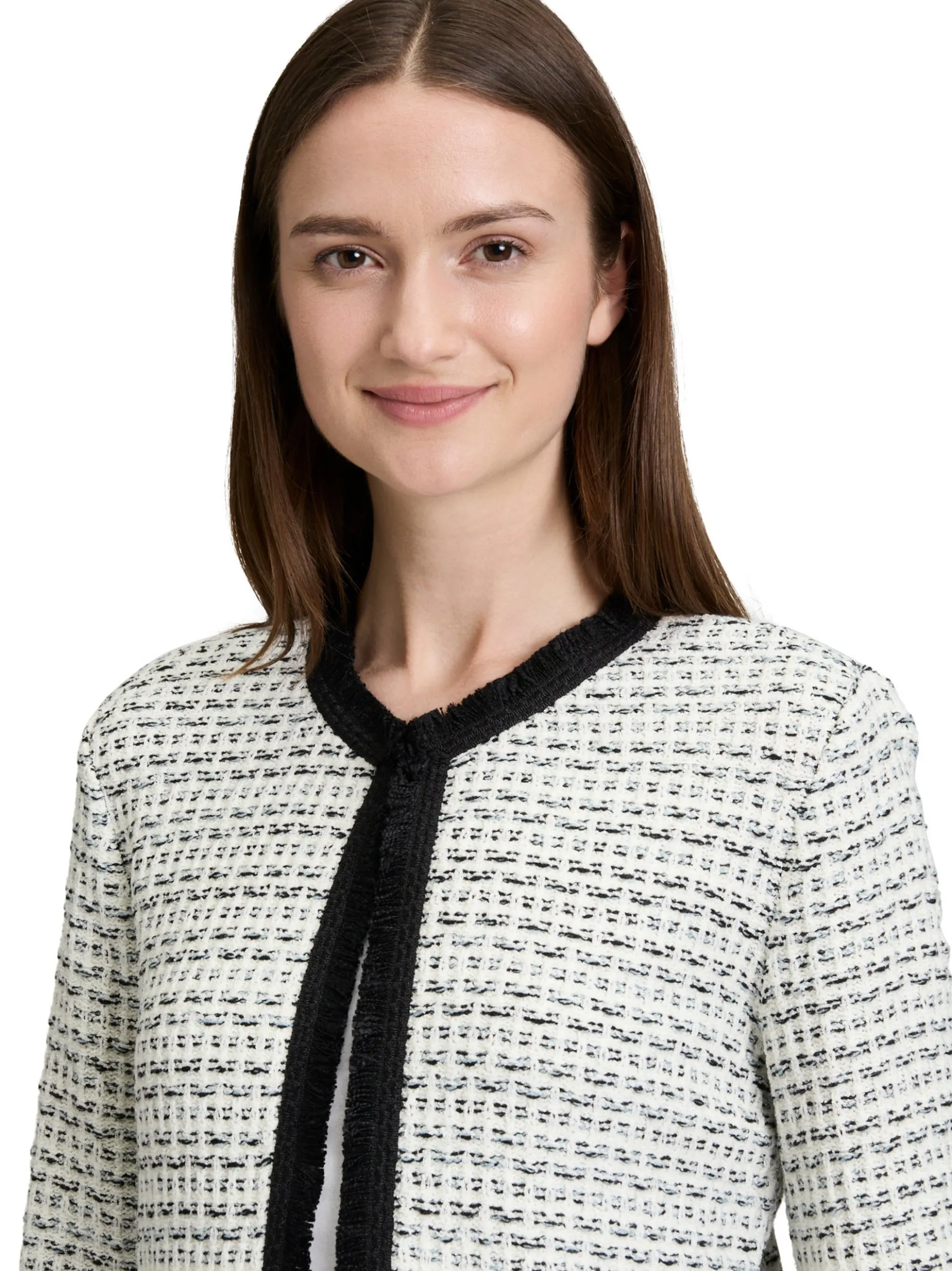 Betty & Co Damen Strickjacke in ecru mehrfarbig