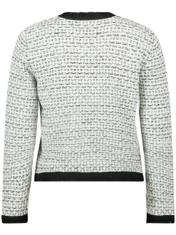 Betty & Co Damen Strickjacke in ecru mehrfarbig