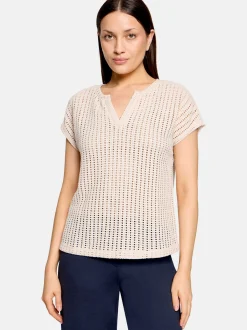 Betty & Co Damen Strickshirt in beige