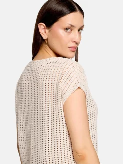 Betty & Co Damen Strickshirt in beige