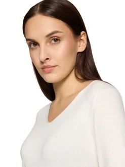 Betty & Co Damen Strickshirt in ecru - Ärmel: kurzarm
