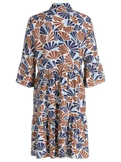Betty & Co Damen Stufenkleid in beige braun
