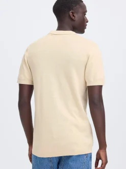 BLEND Herren Feinstrickpoloshirt - BHBray in beige