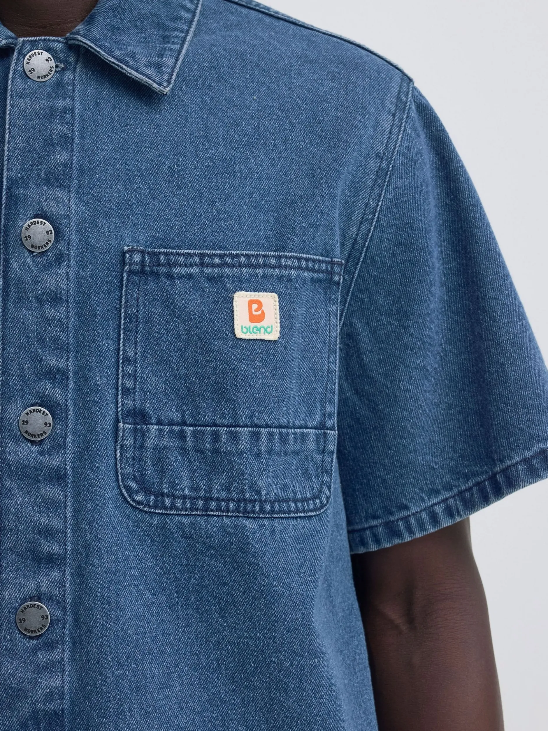 BLEND Herren Jeanshemd - BHIgs in medium stone