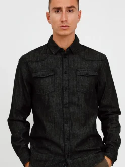 BLEND Herren Jeanshemd - BHNANTES in schwarz
