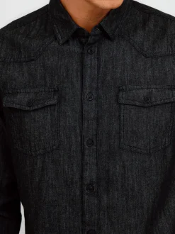 BLEND Herren Jeanshemd - BHNANTES in schwarz