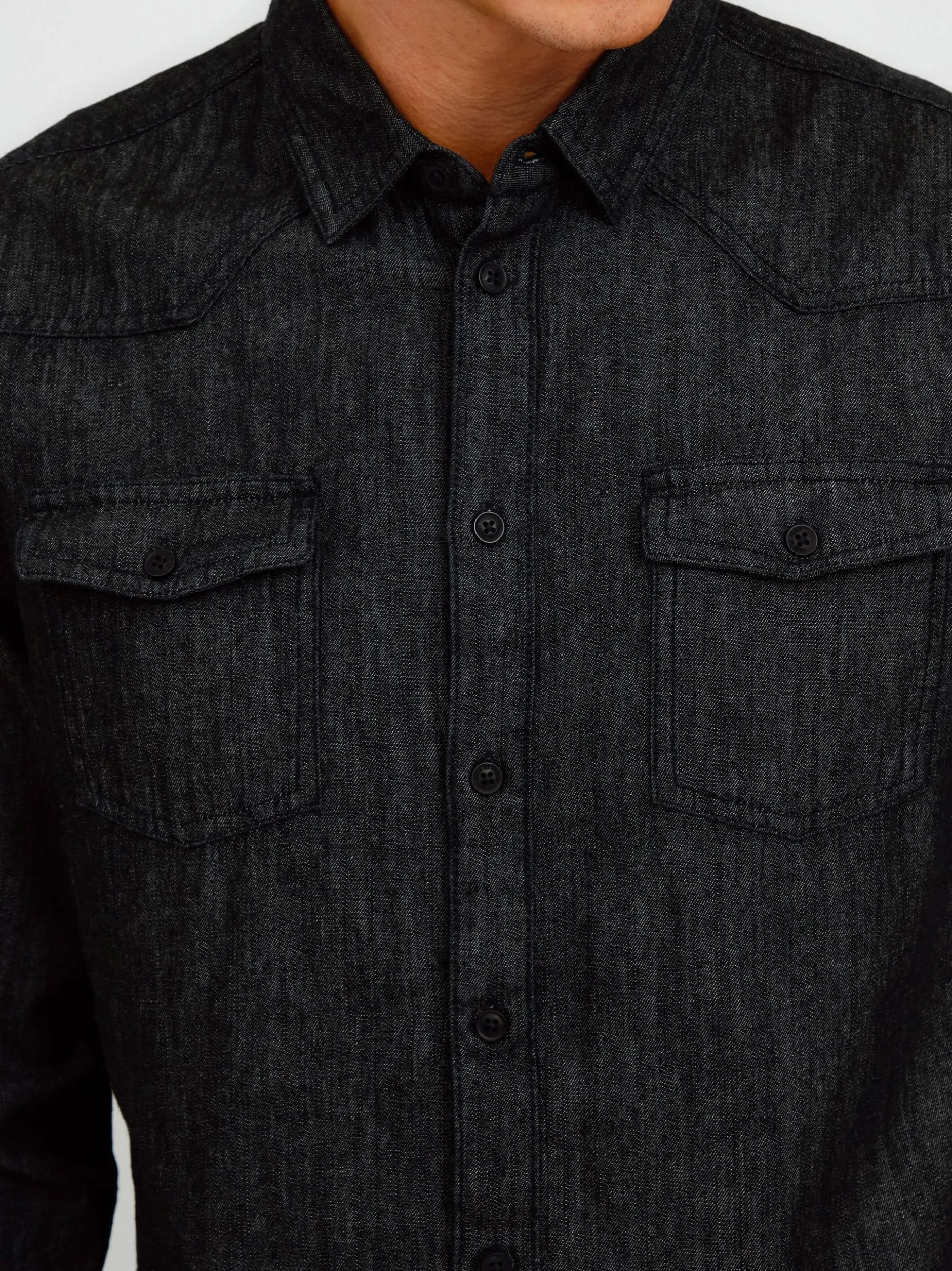 BLEND Herren Jeanshemd - BHNANTES in schwarz