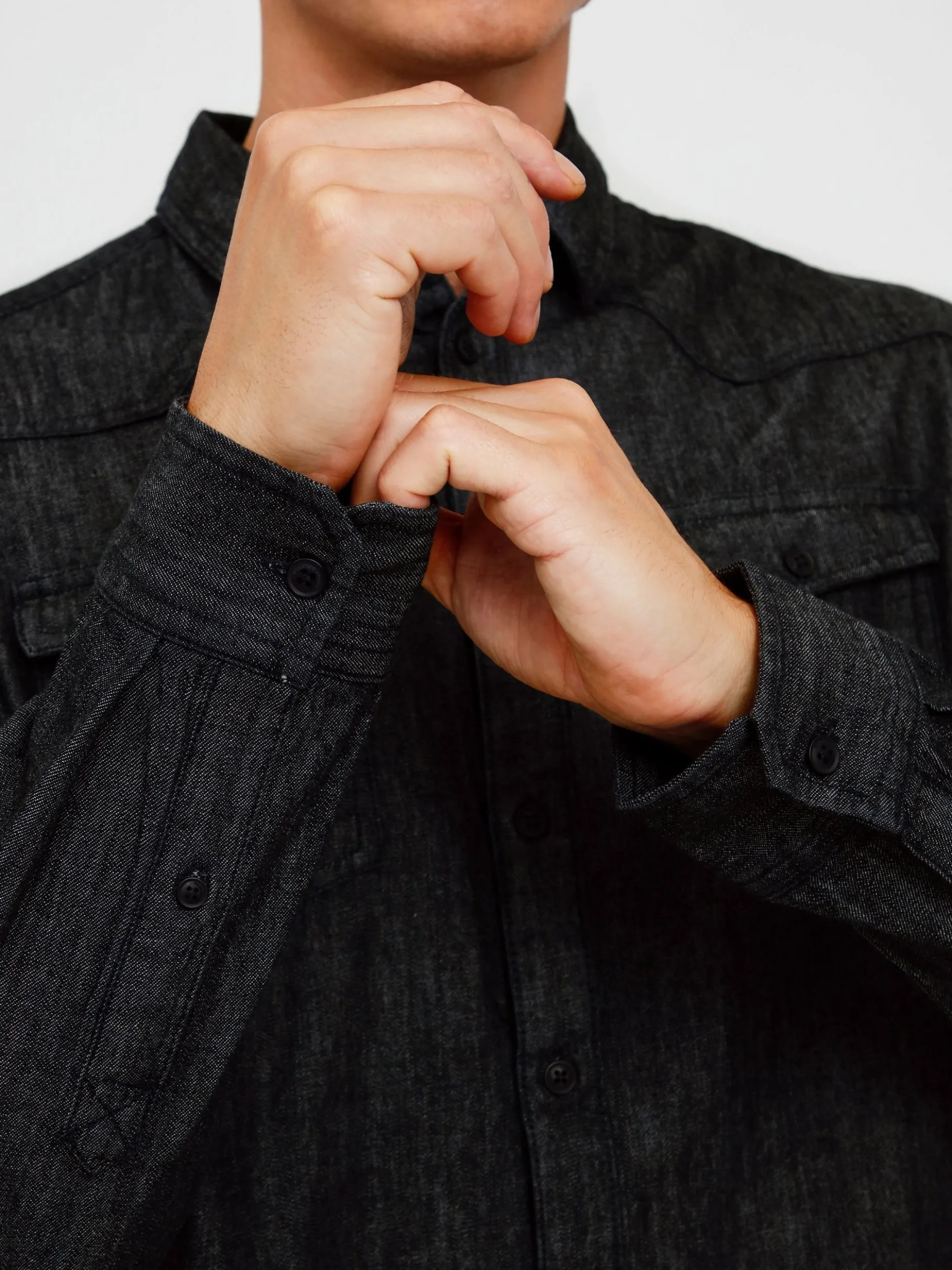 BLEND Herren Jeanshemd - BHNANTES in schwarz