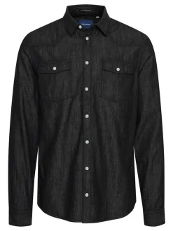 BLEND Herren Jeanshemd - BHNANTES in schwarz