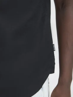 BLEND Herren Kurzarmhemd - BHBay Linen in schwarz