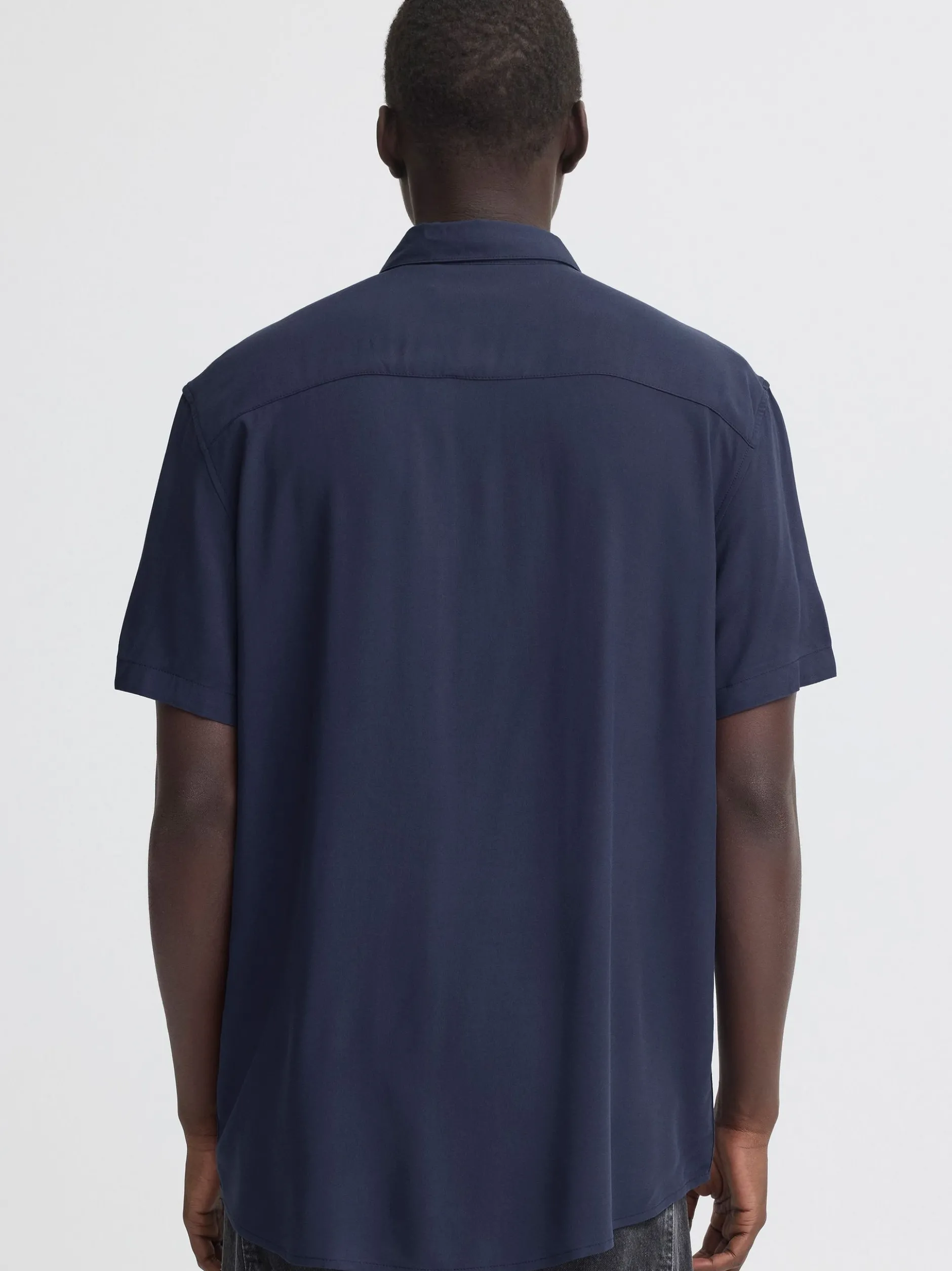 BLEND Herren Kurzarmhemd - BHElliot in blau
