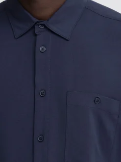 BLEND Herren Kurzarmhemd - BHElliot in blau