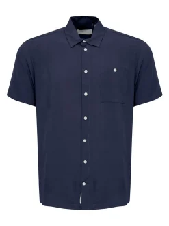 BLEND Herren Kurzarmhemd - BHElliot in blau