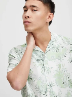 BLEND Herren Kurzarmhemd - BHShirt in grün
