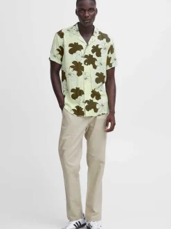 BLEND Herren Kurzarmhemd - BHShirt in grün