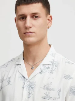 BLEND Herren Kurzarmhemd - BHShirt in weiß