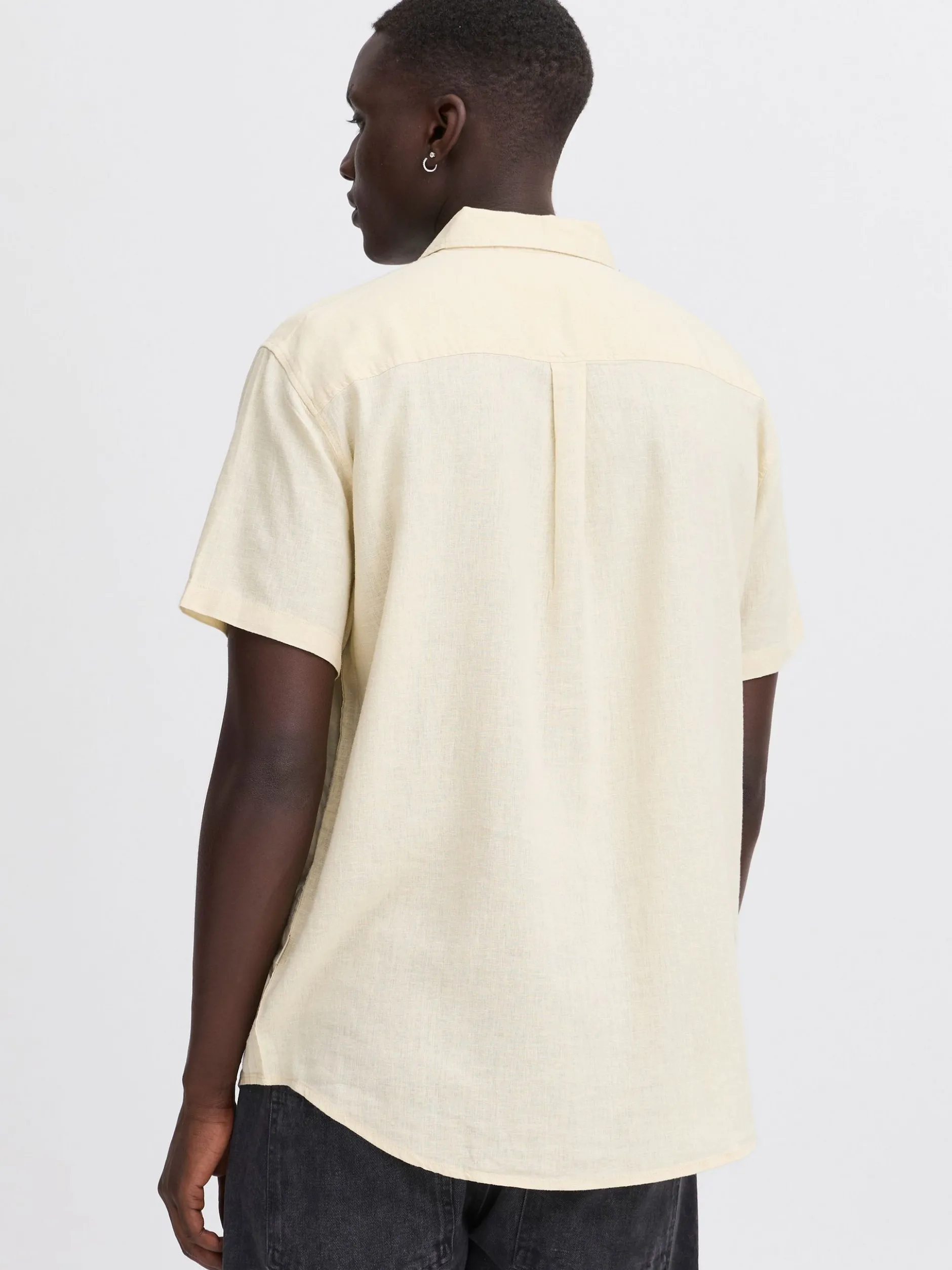 BLEND Herren Kurzarmhemd - BHVIC in beige