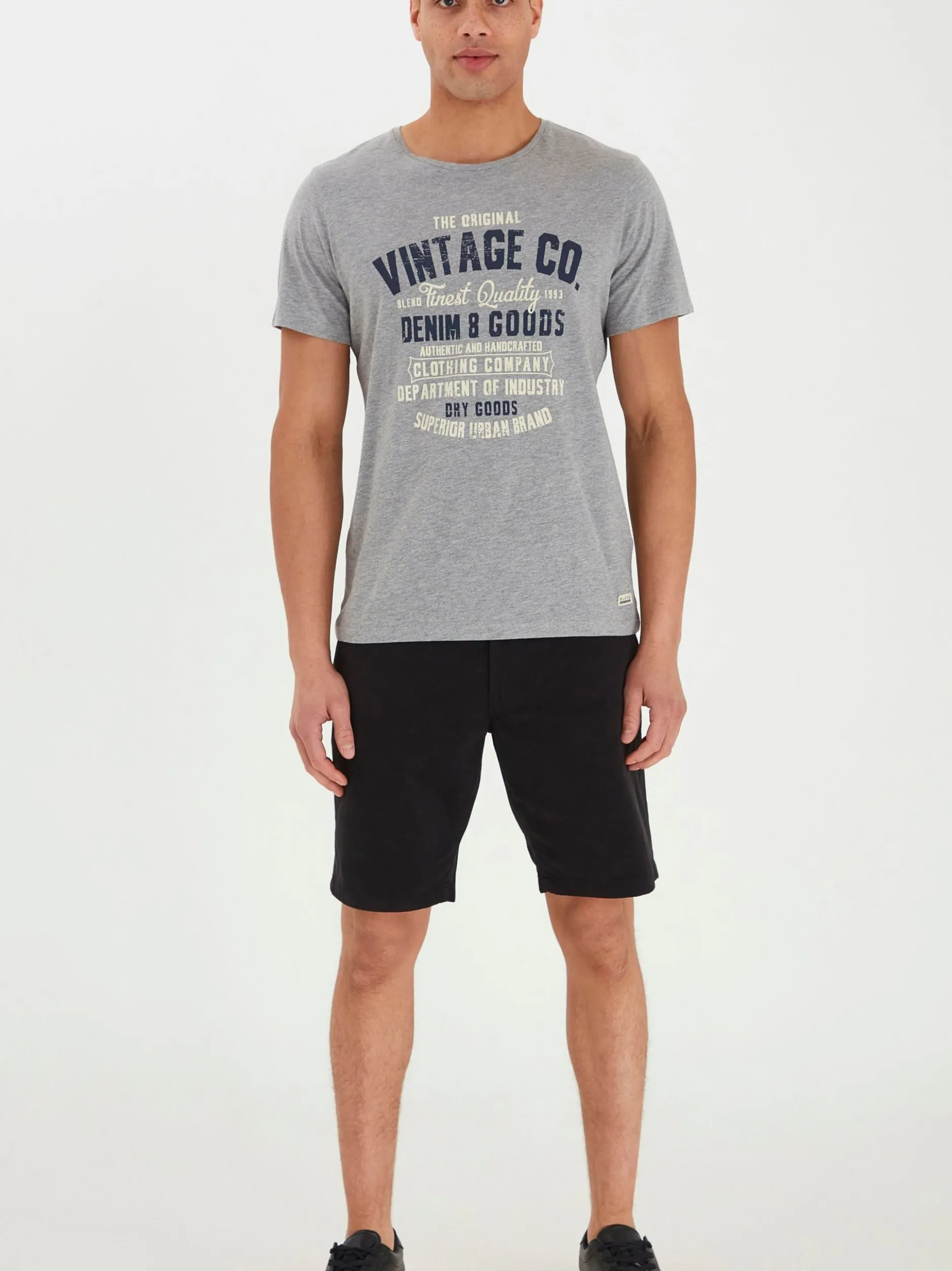 BLEND Herren Kurzarmshirt - BHVadim in grau