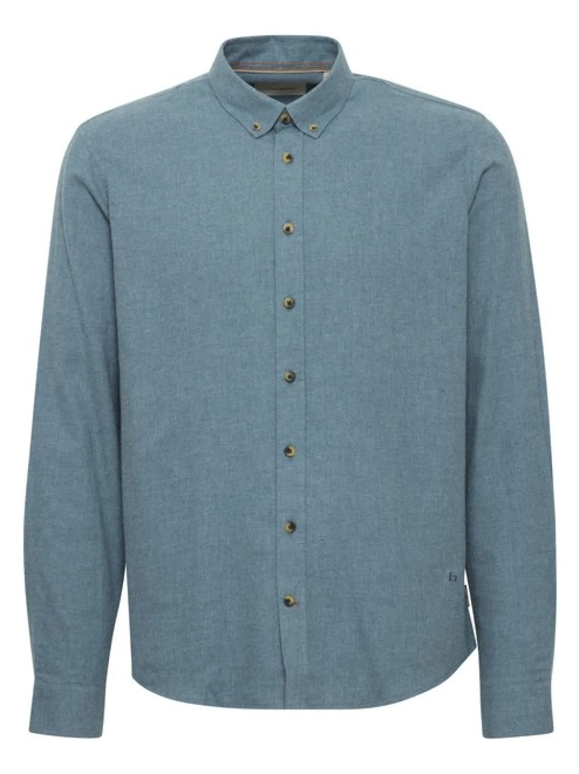 BLEND Herren Langarmhemd - BHBurley in aqua