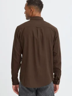 BLEND Herren Langarmhemd - BHBurley in braun