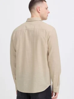 BLEND Herren Langarmhemd - BHDaris in beige