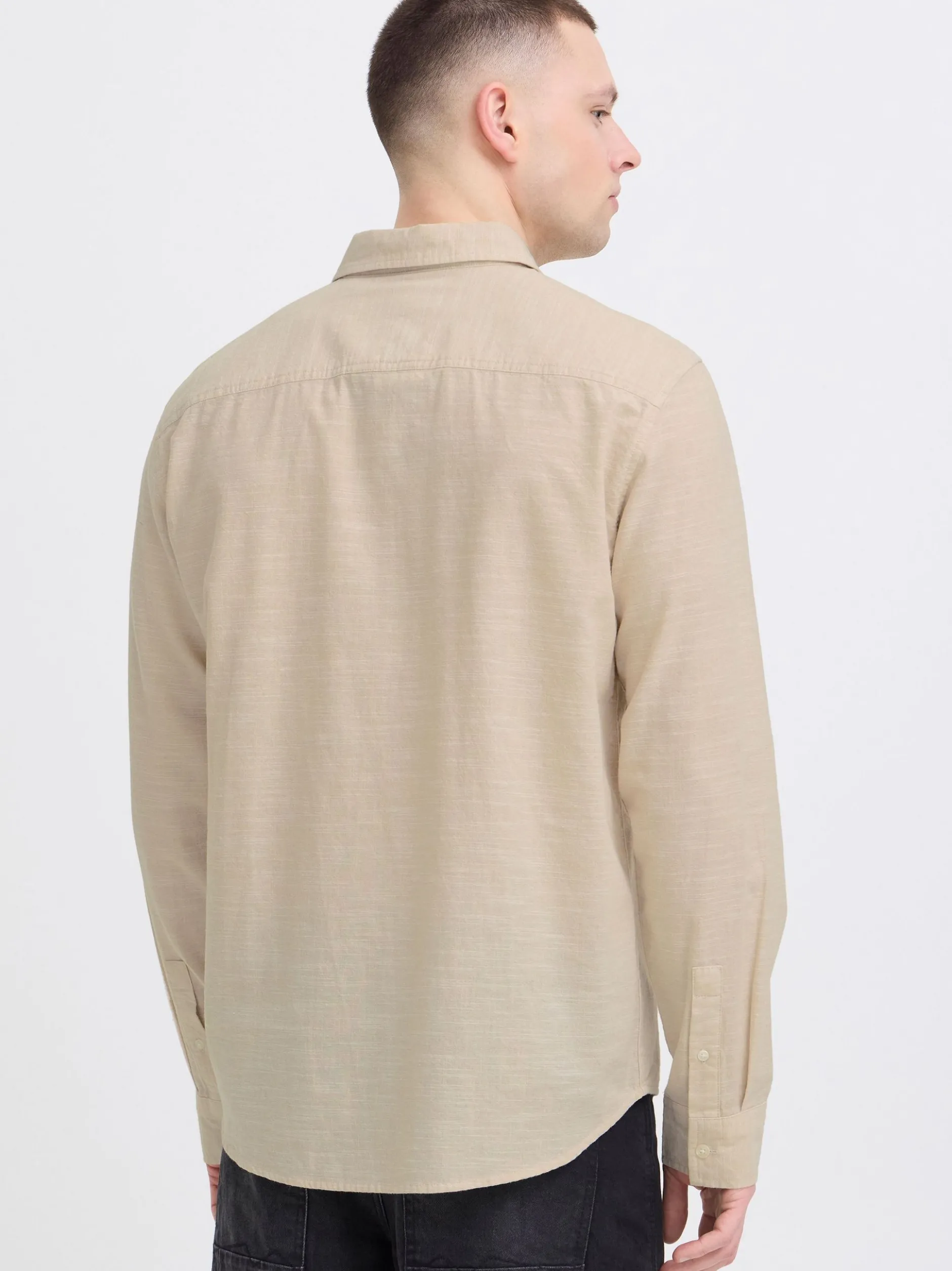 BLEND Herren Langarmhemd - BHDaris in beige
