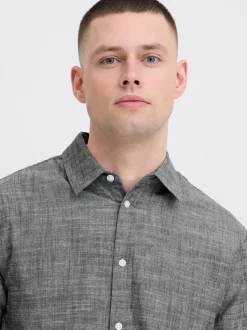 BLEND Herren Langarmhemd - BHDaris in blau