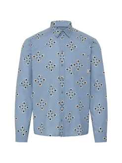 BLEND Herren Langarmhemd - BHDitlef in blau