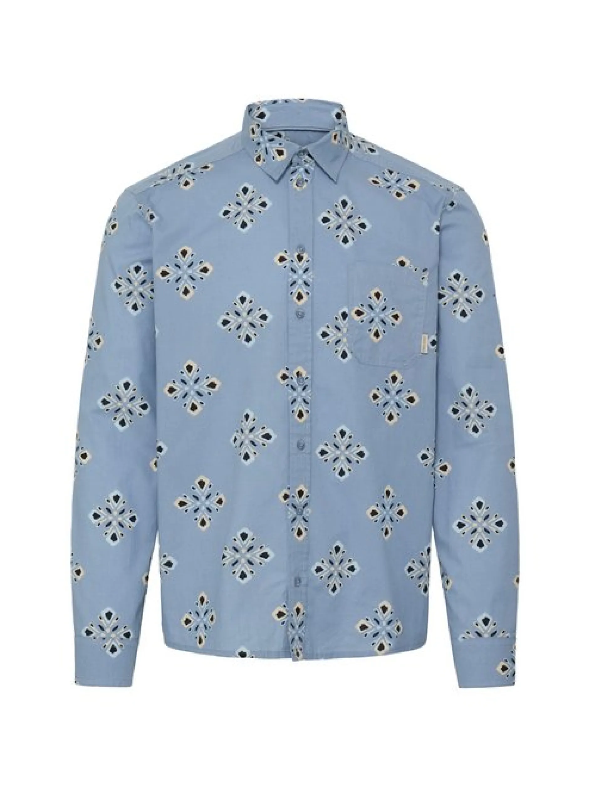 BLEND Herren Langarmhemd - BHDitlef in blau