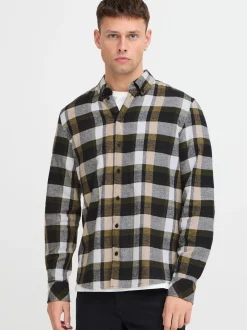 BLEND Herren Langarmhemd - BHShirt in grün