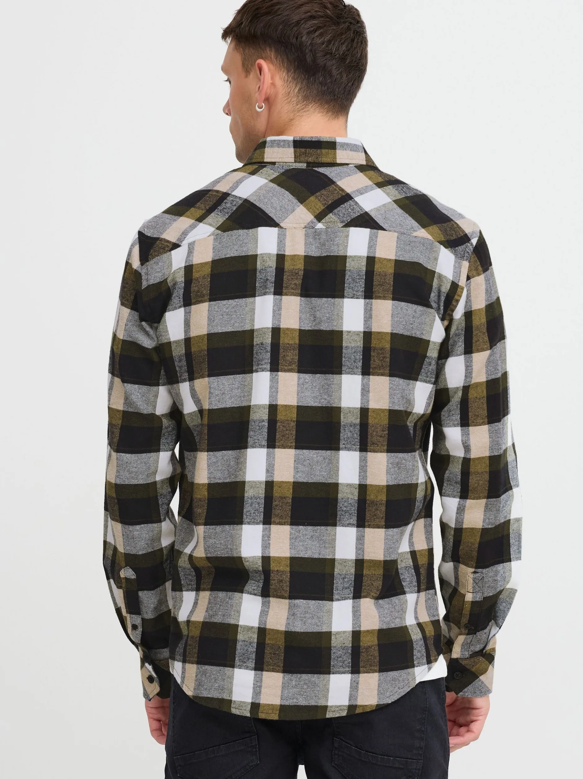 BLEND Herren Langarmhemd - BHShirt in grün