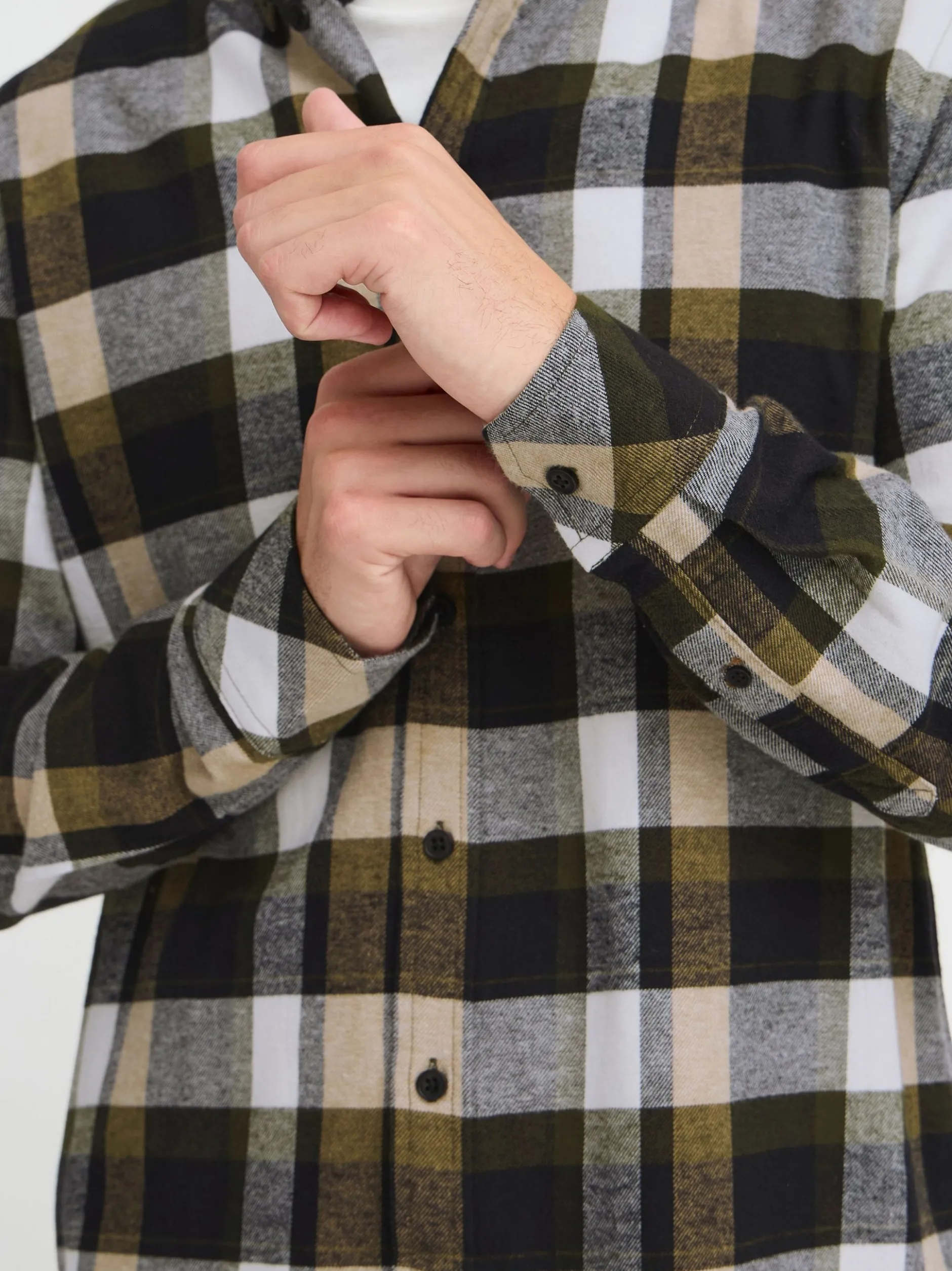 BLEND Herren Langarmhemd - BHShirt in grün