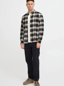 BLEND Herren Langarmhemd - BHShirt in grün
