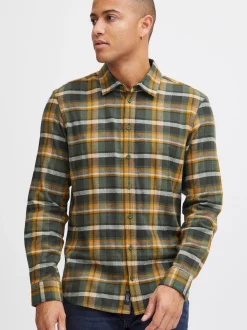 BLEND Herren Langarmhemd - BHShirt in grün
