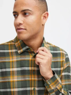 BLEND Herren Langarmhemd - BHShirt in grün
