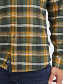 BLEND Herren Langarmhemd - BHShirt in grün