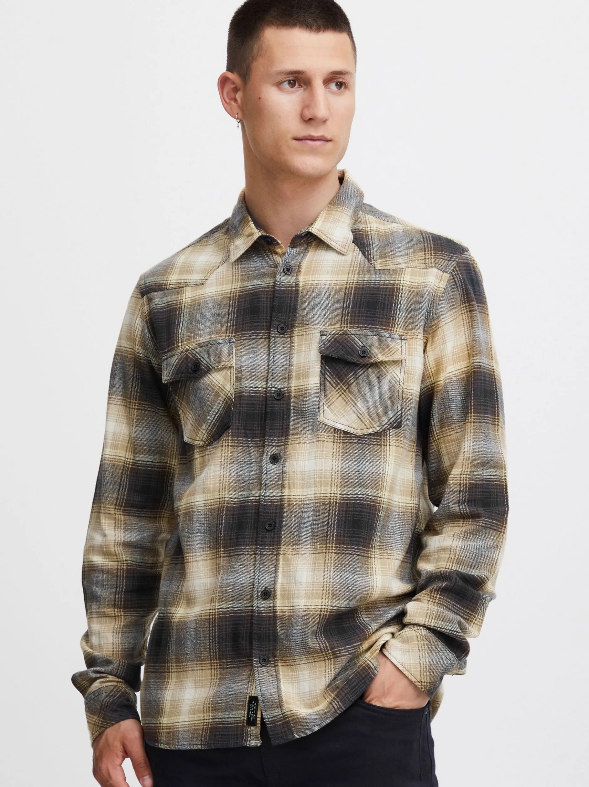 BLEND Herren Langarmhemd - BHShirt in mehrfarbig