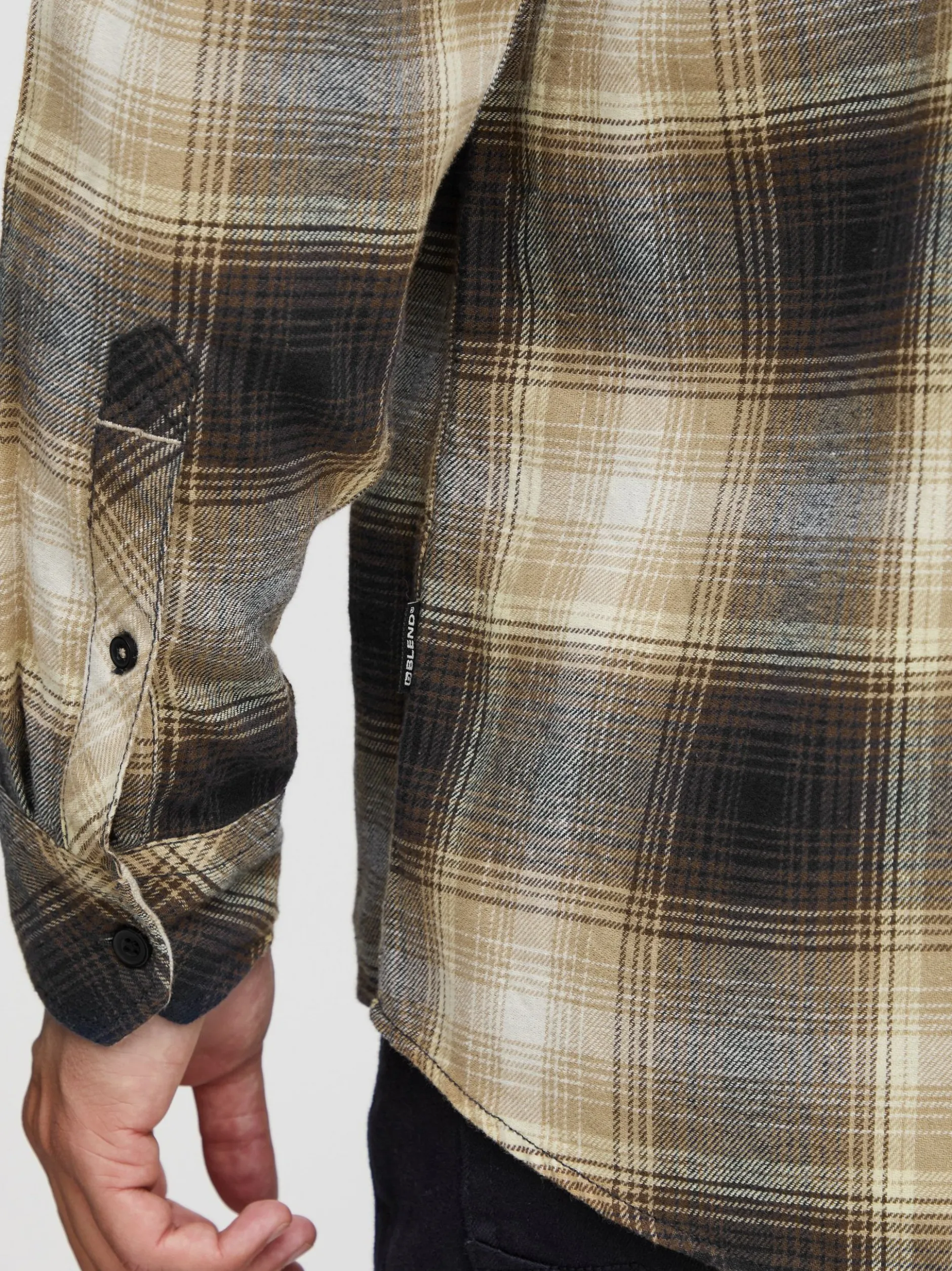 BLEND Herren Langarmhemd - BHShirt in mehrfarbig