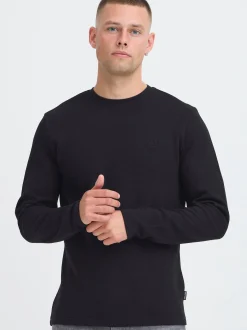 BLEND Herren Langarmshirt - BHForta in schwarz