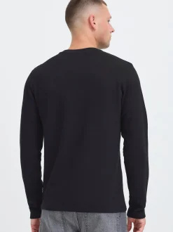 BLEND Herren Langarmshirt - BHForta in schwarz
